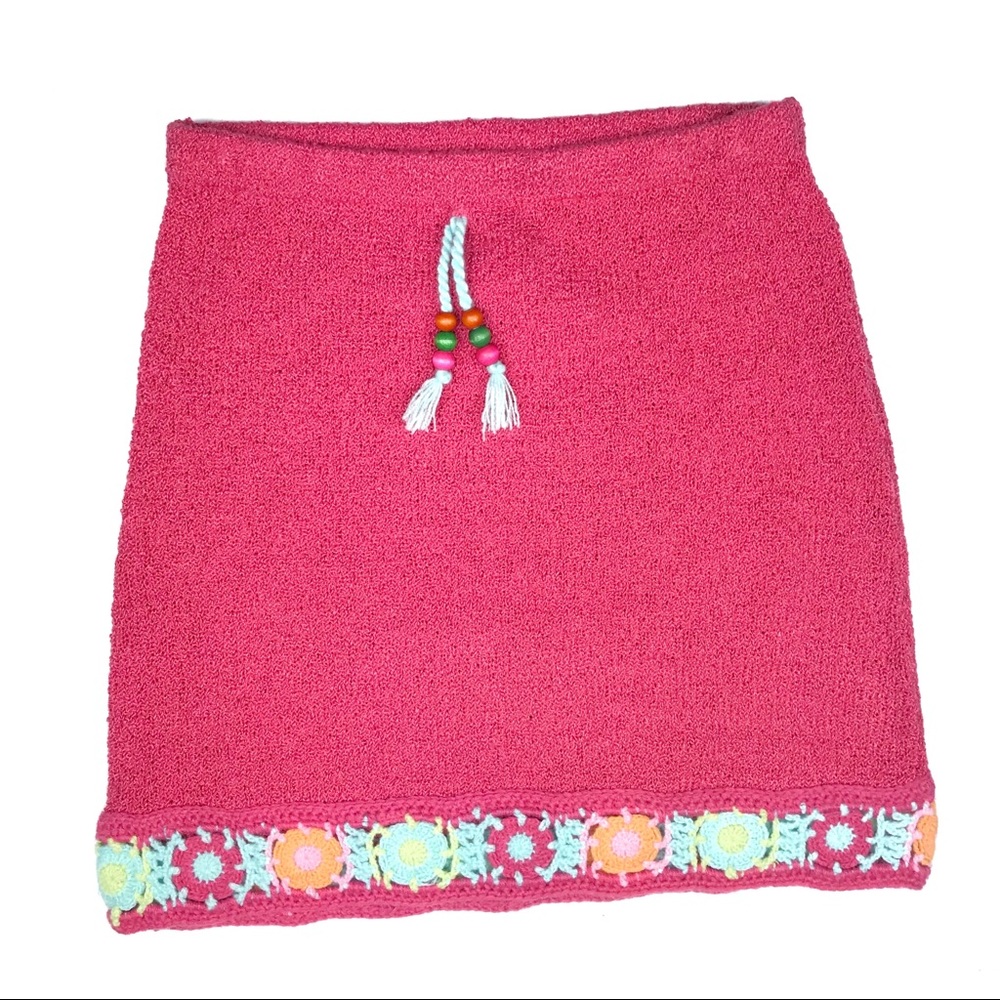 Deux Par Deux Crochet Granny Square Hem Skirt Size 6 Kids